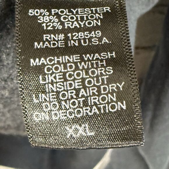 Aviator Nation Charcoal Rainbow Heart Stitch Relaxed Crew Sweatshirt XXL Unisex - Picture 9 of 9